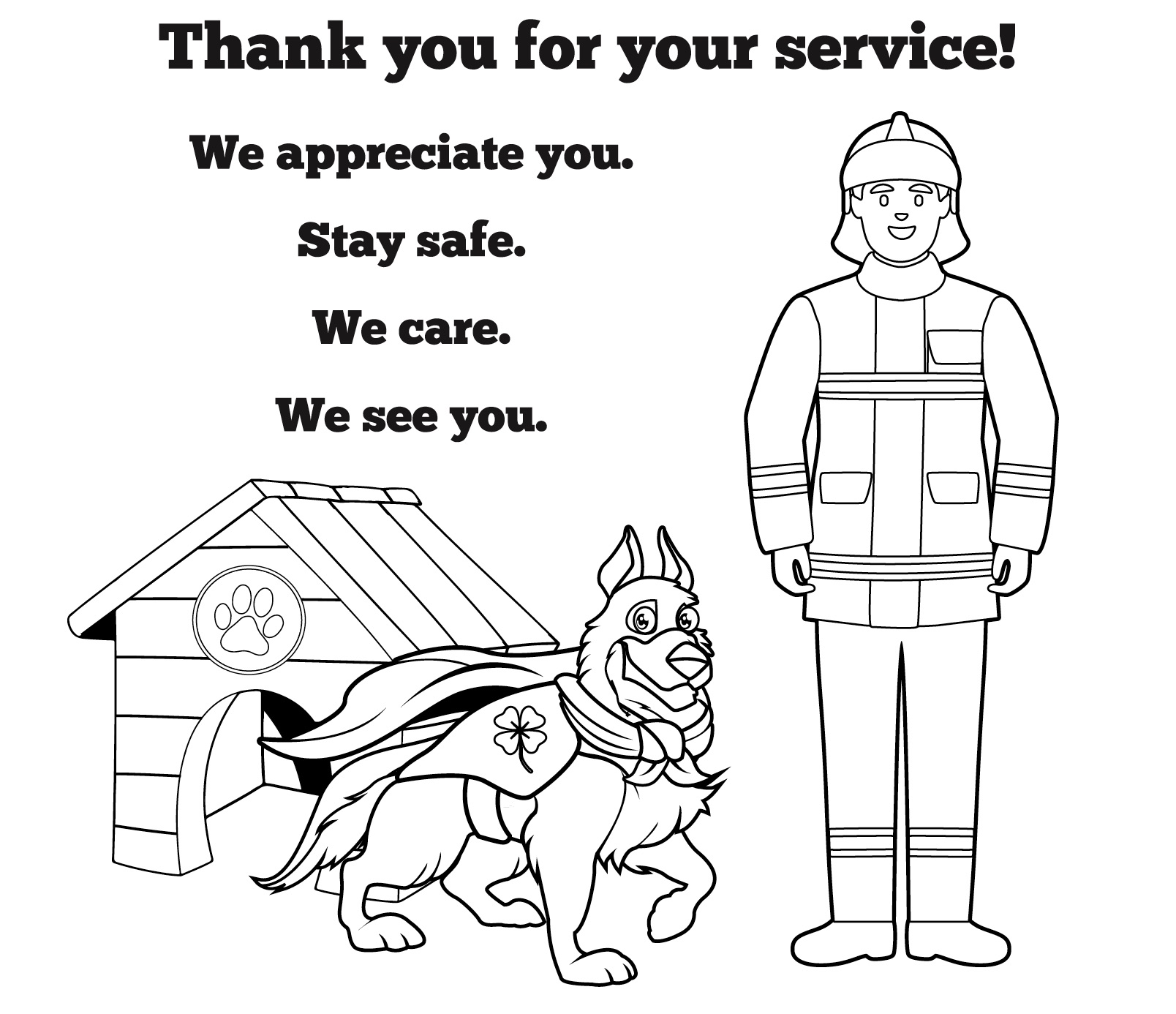 fireman blippi coloring page