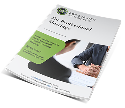 PWP The Professional Meeting Mentoring Guide Jim Robell
